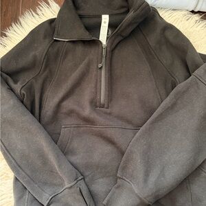 lululemon black quarter zip scuba xs/s